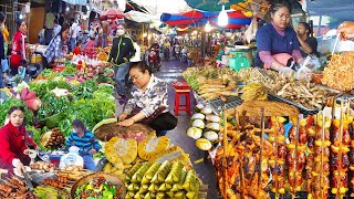 Various Kinds of Cambodian Fresh Street Food Compilation - Grilled Meat, Snack, Market Food & More