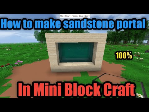 How to make sandstone portal in mini block craft | making portal | Mini Block Craft