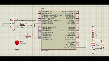 1 How To Blink LED By Using PIC18f4520,MPLAB,Proteus