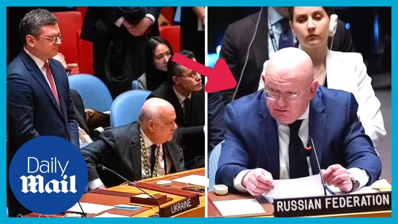 Russian Ambassador disrupts Ukraine minute silence in shocking moment