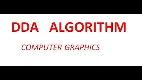 DDA Line Drawing ALGORITHM | Computer graphics