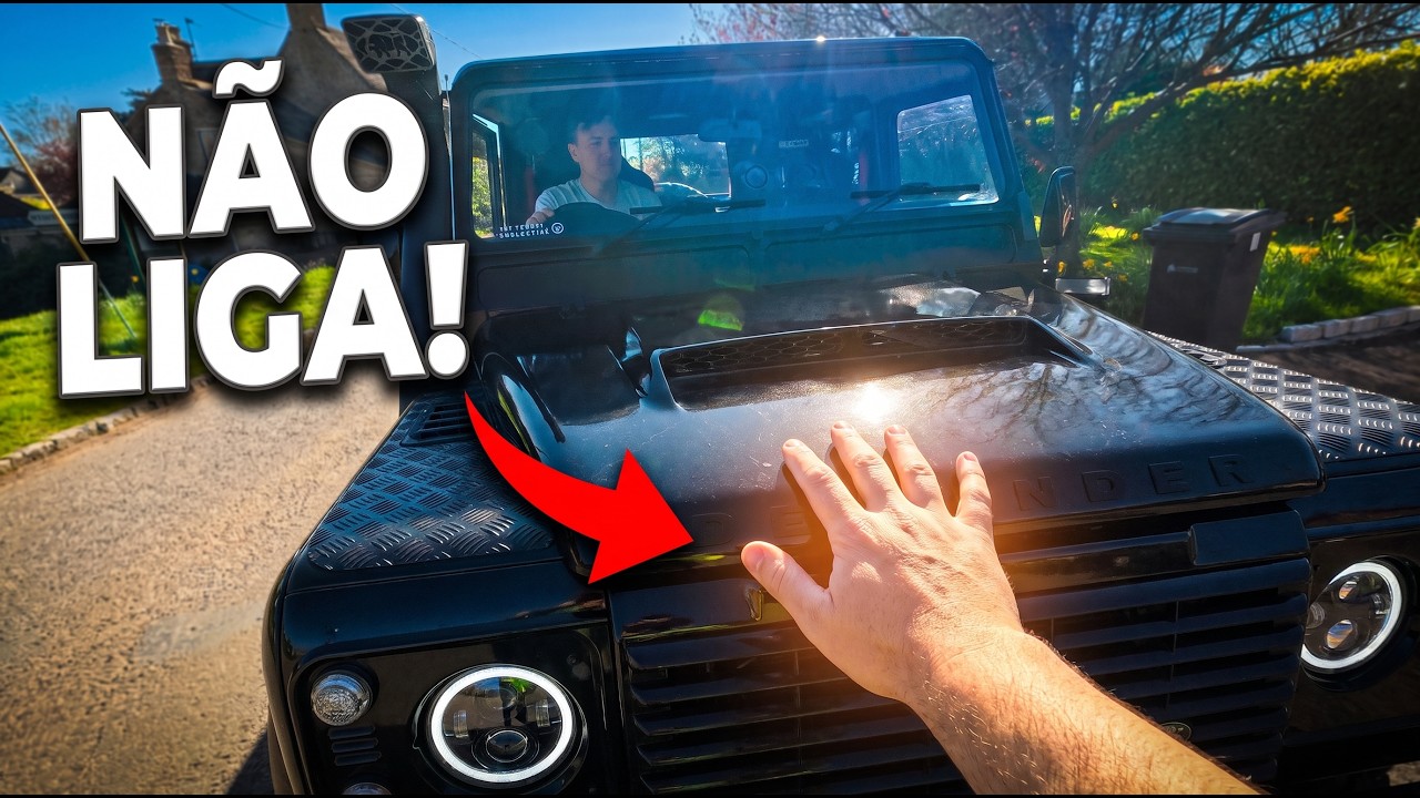 Essa Land Rover DEFENDER não ligava de jeito nenhum tive que empurrar na mão 🇬🇧