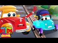 A Level Crossing Pickle - Car Cartoon Videos for Children from Kids Channel