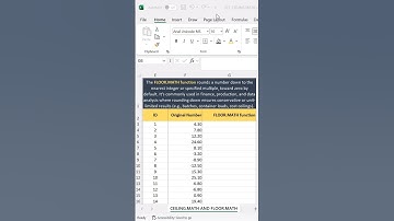 ✅FLOOR MATH Function in excel | How to use FLOOR.MATH |  #excel #exceltips#shorts #shortvideo