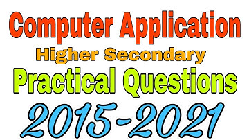 Modern Computer Application - HS 2015 - 2020 Practical Exam Questions MS Excel 2007 WBCHSE
