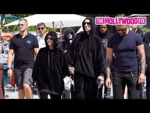 Kourtney Kardashian & Travis Barker Are Seen For The First Time After Their Wedding Departing Italy