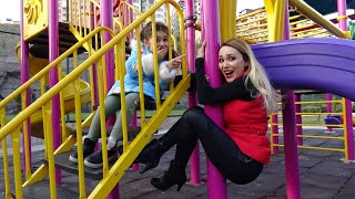 Lina İle Parkta Yerde Lav Var Oyunu Oynadık Funny Kids Video