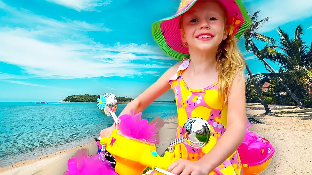 ⁣ناستيا وقصة رحلة الى شاطئ! تجميع الفيديو للأطفال