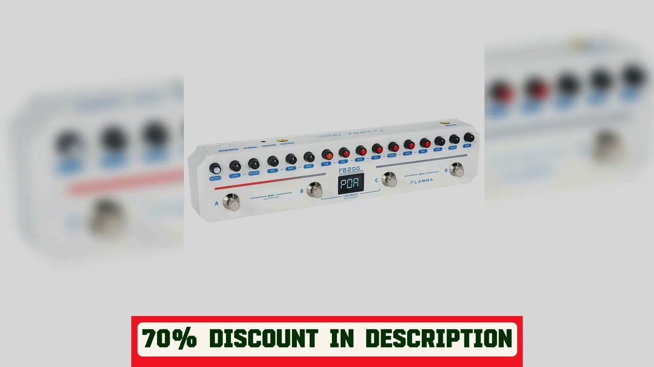 A must-have product! FLAMMA FB200 Intelligent Bass Multi-Effects Pedal with 40 Presets 10 AMP Mode