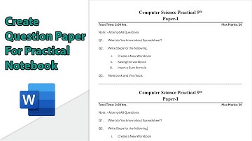 How to type question paper in ms word for practical note book | Easy way to type Question paper word
