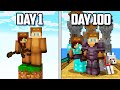I Survived 100 Days of ONE BLOCK in Minecraft...