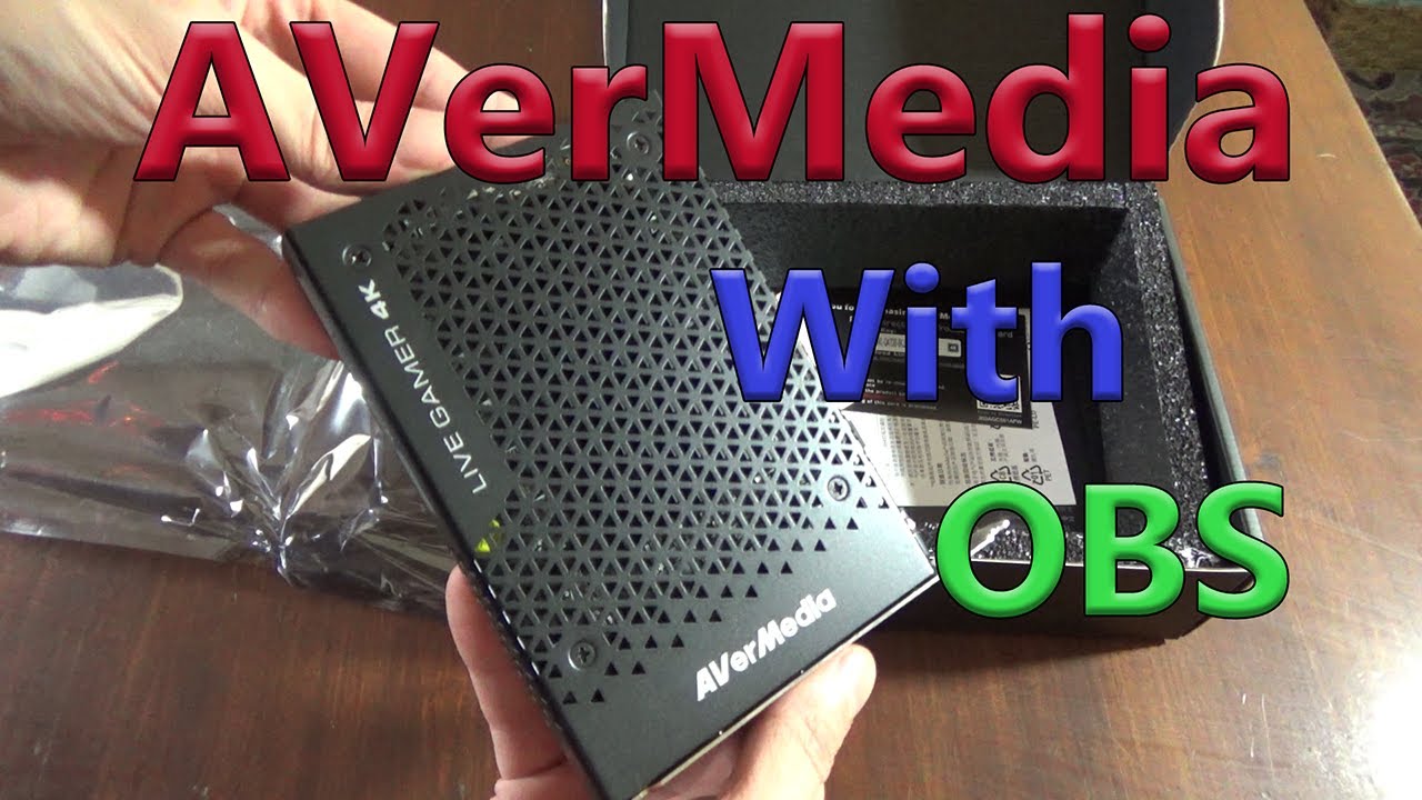 AVerMedia 4k live gamer for obs install and setup