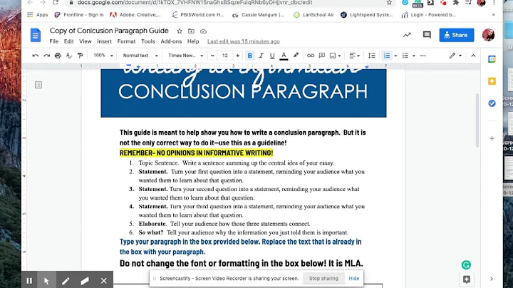 Conclusion Paragraph for Informative Writing