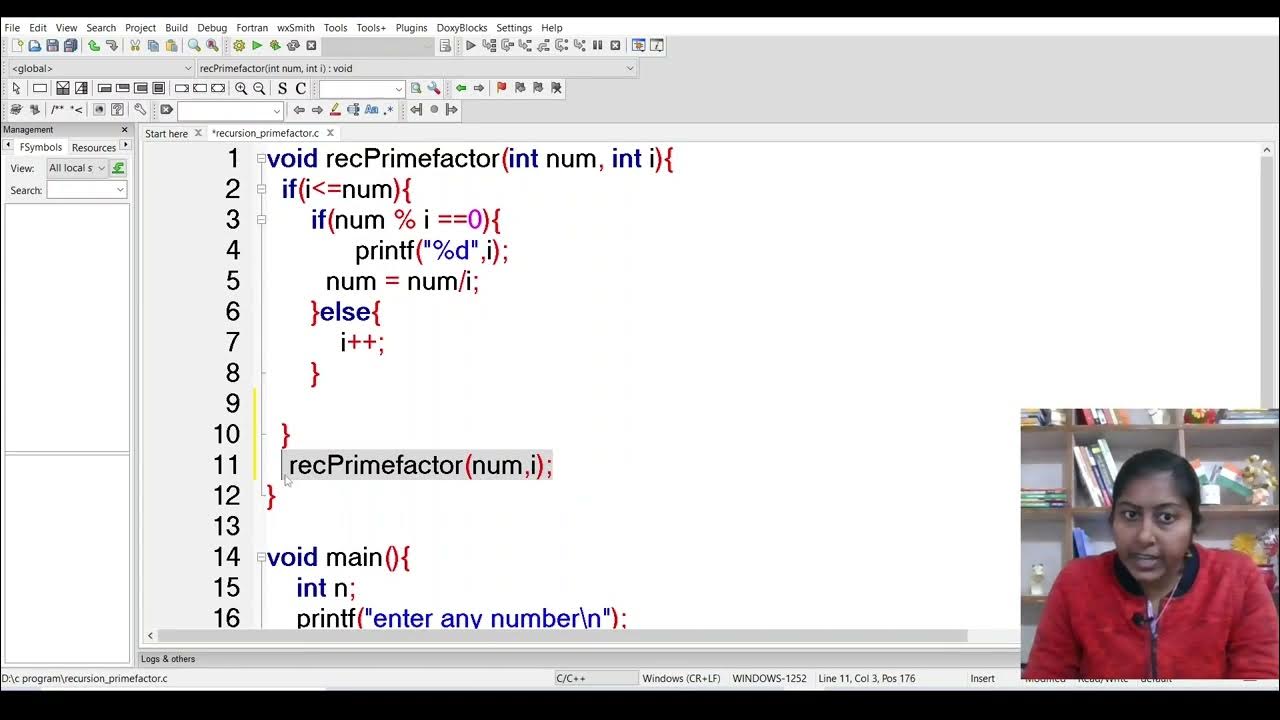 Recursion in c | find prime factors of any number | part-2 - YouTube