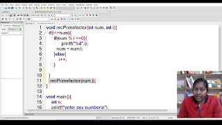 Recursion in c | find prime factors of any number | part-2