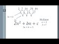 How to Find the General Formula and nth term of a Quadratic Sequence
