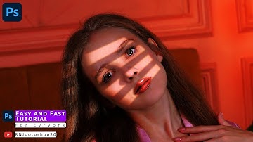 “Photoshop Face Lighting Tutorial: Window Blinds Shadow Effect in 10 minutes | Beginners Welcome”