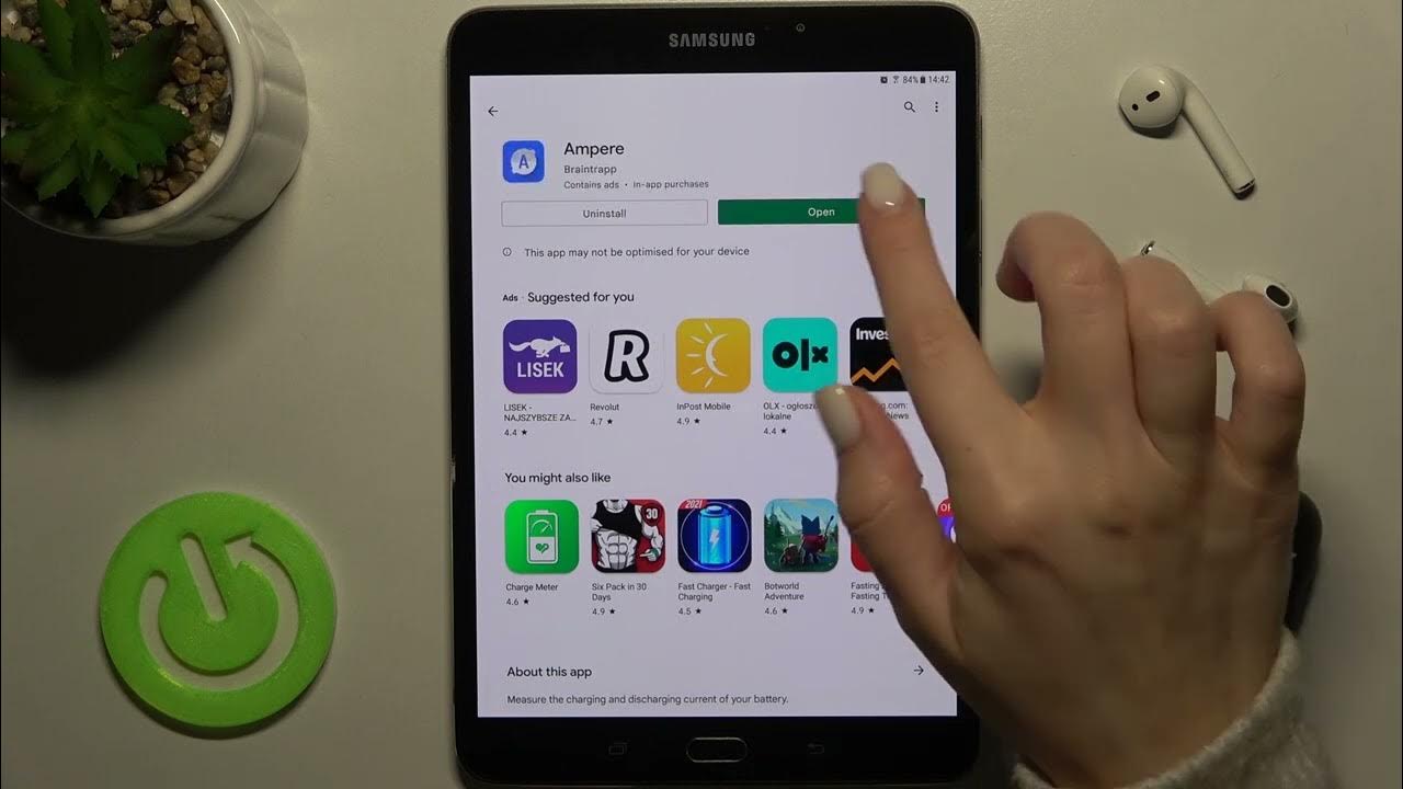 How to Check Battery Temperature on SAMSUNG Galaxy Tab S2 Ampere App