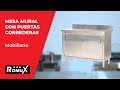 Vídeo: Mesa Mural con Puertas Correderas 1400x700x850 mm Desmontable (201) Romux