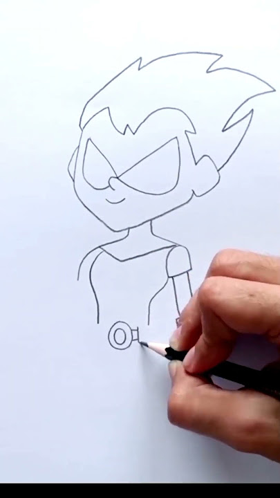 How To Draw Robin From Teen Titans go!