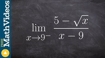 How to evaluate the left hand limit algebraically with a radical