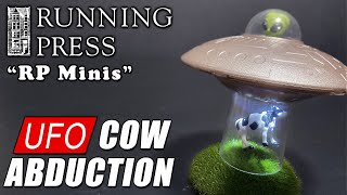 RP Minis UFO Cow Abduction With Light and Sound! Beam Up Your Bovine 