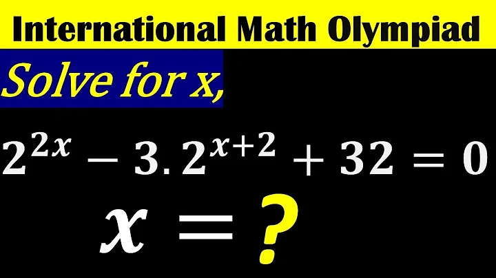 Nice Math Olympiad Question | Learn to solve a Nice Exponential Equation 2^2x-3.2^x+2+32=0, IMO, RMO