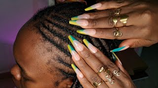 ASMR Scalp Scratching, Nitpicking and Hairplay with Long Nails 💅 #asmr  #relax #asmrsounds #hair 