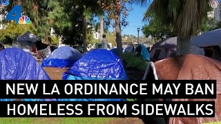 New LA City Council Ordinance Could Ban Homeless Encampments From City Sidewalks | NBCLA