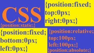 CSS how to: position