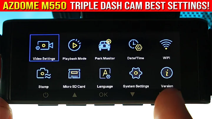 AZDOME M550 Dash Cam Full Menu & Best Settings