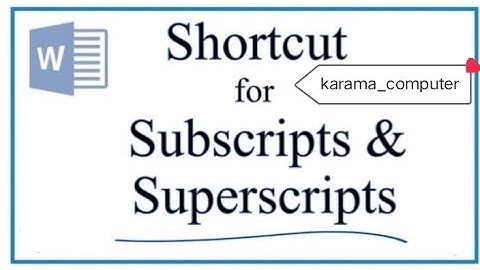 Ms Word Shortcut Key | subscript - superscript #computer #msword #shortcutkeys