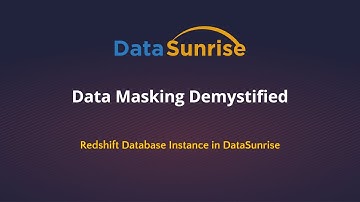 04. Redshift Instance for Data Masking