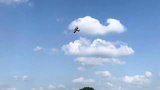 Roy packer’s 1/3rd scale sopwith pup maiden flight at Wessex model flying club. Dawn patrol member!