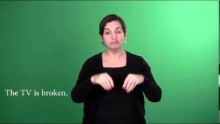 Sign Language - Level 1: Use of Breakdown, Shutdown, Wear-Out, Break
