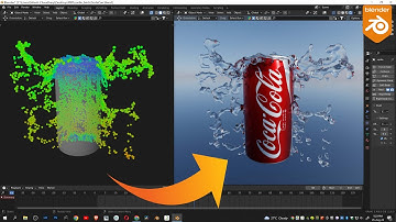 Blender Tutorial : Create water splash on a soda can in blender || Water Simulation