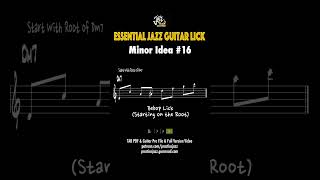 Essential Jazz Guitar Lick Minor Idea 16