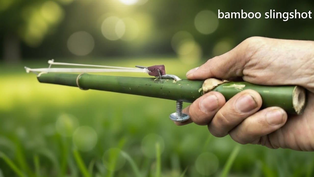 Bamboo slingshot | A masterpiece of a shooting game with absolute precision power #shooting 