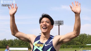 （スライドショー）山県亮太、日本新9秒95　布勢スプリント100m決勝