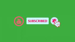 Pink Subscribe Button Green Screen