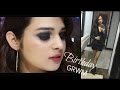 Birthday/ Dark New Year Makeup GRWM !! Black Glitter Smokey Eyes