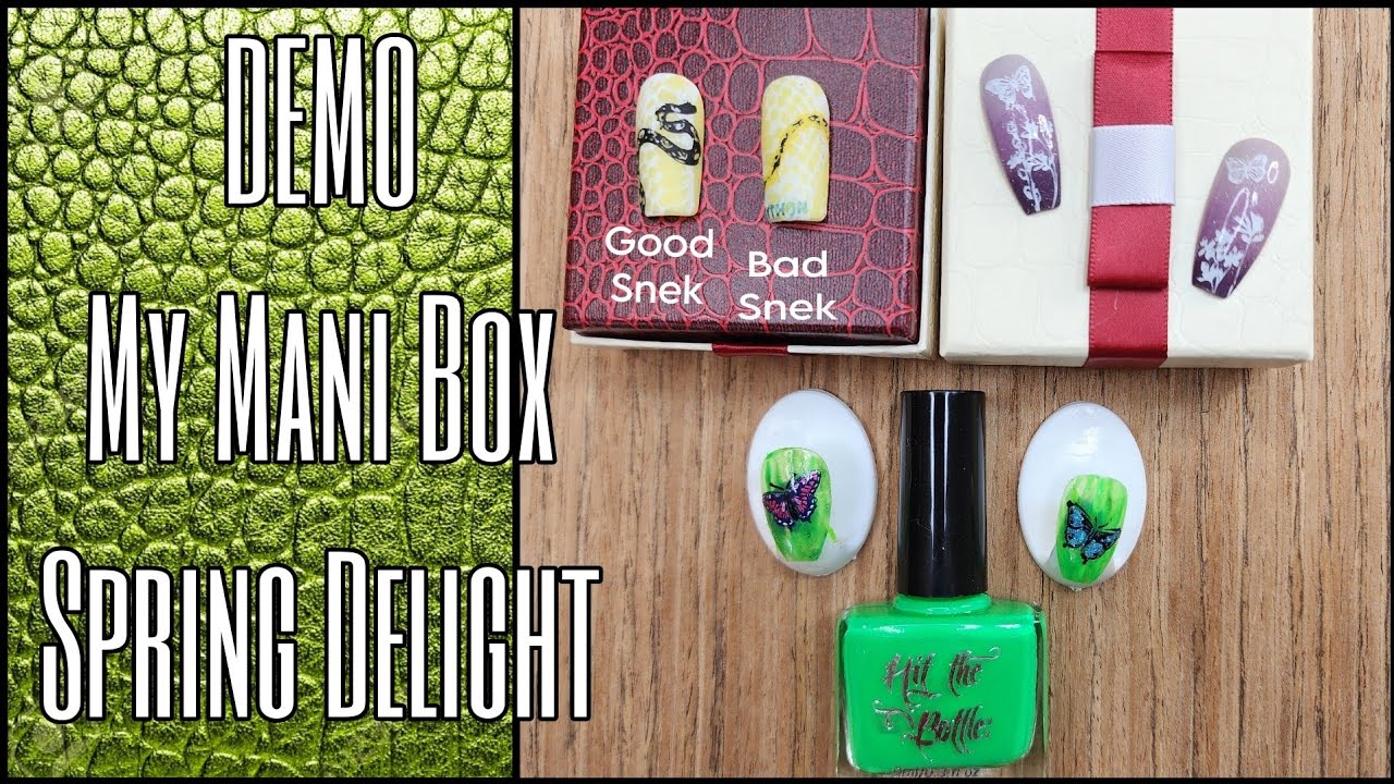 DEMO My Mani Box Spring Delight Beautometry Nail Art MoYou London Stamping Plates Hit the Bottle