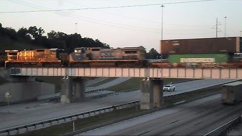 CSX Train Crosses Over Interstate 4 View From Bridge To Bridge