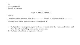 How to Draft Legal Notice#Sample Legal Notice# Legal Drafts#Drafting templates