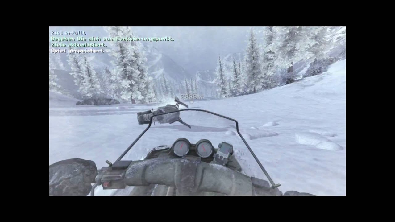 Call of Duty - Modern Warfare 2- Gameplay Snowmobile HD - YouTube
