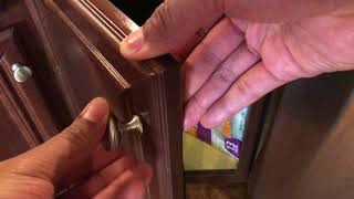 FIXING KNOB ON CABINET DOOR