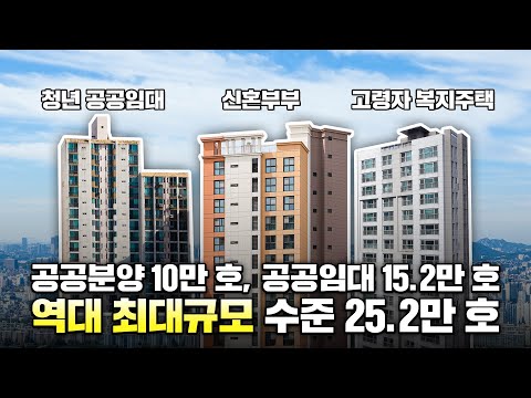 공공주택 25.2만 호 역대 최대 규모 공급🏘️ 전년 대비 23% 증가했다고?😆(정부 예산안)
