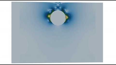 Fall of a cylinder by lattice Boltzmann method