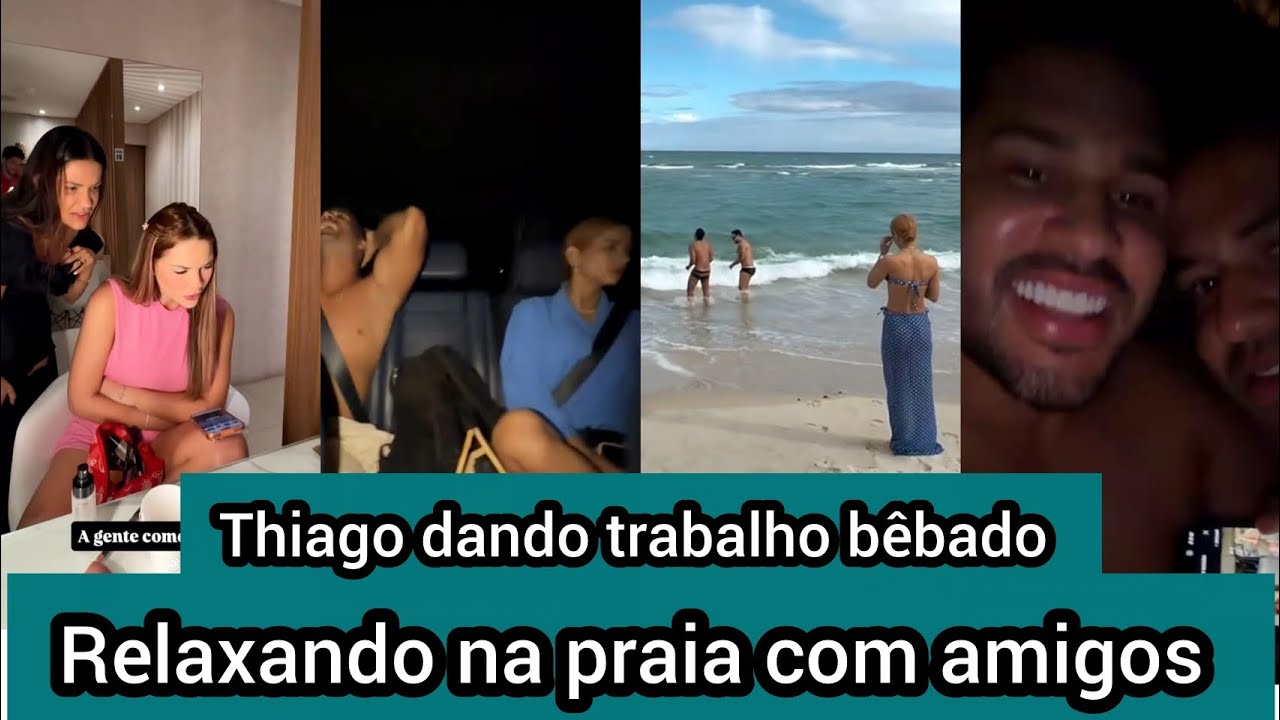 Lucas Guimarães faz fotos na praia com irmão e Thiago dá trabalho pra todos ao ficar bêbado sozinho 