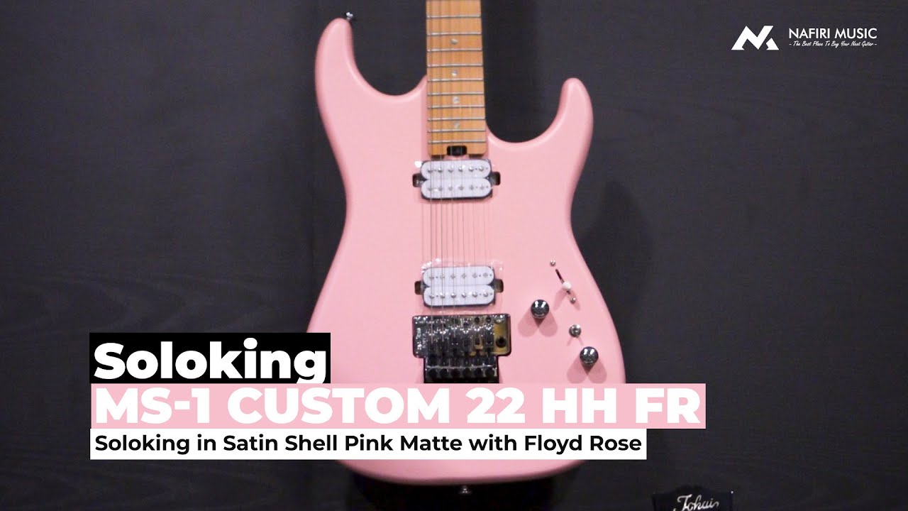 Soloking MS-1 Custom 22 HH FR in Satin Shell Pink Matte with Floyd